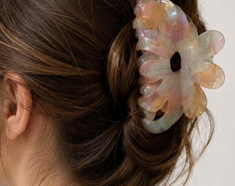 Acetat Bunt Swirl GlossybHaarkralle Clip Neu