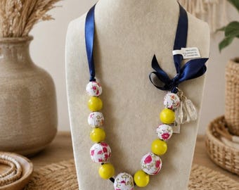 Macys Botanical Beads Floral Wrapped Necklace New