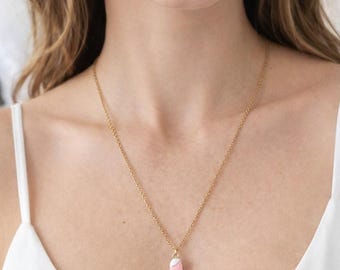 18K Stainless Steel Gold Ice Cream Pendent Necklace New