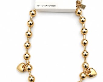 Nordstrom Open Bearbeiten Gold Bead Herz Halskette Neu