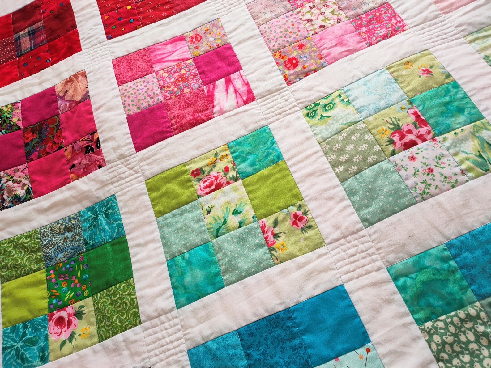 Modern Patchwork Quilt Contemporary Patchwork Quilt Etsy