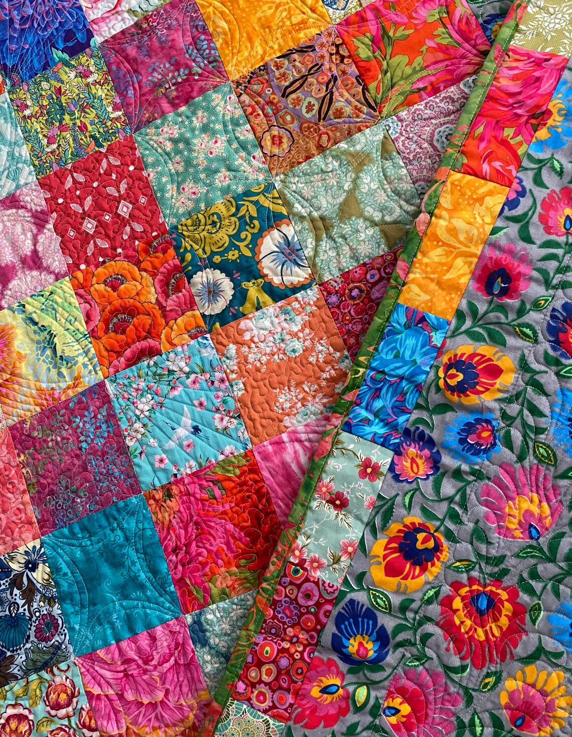Bohemian Patchwork Quilt Handmade Patchwork Colourful Quilt Etsy
