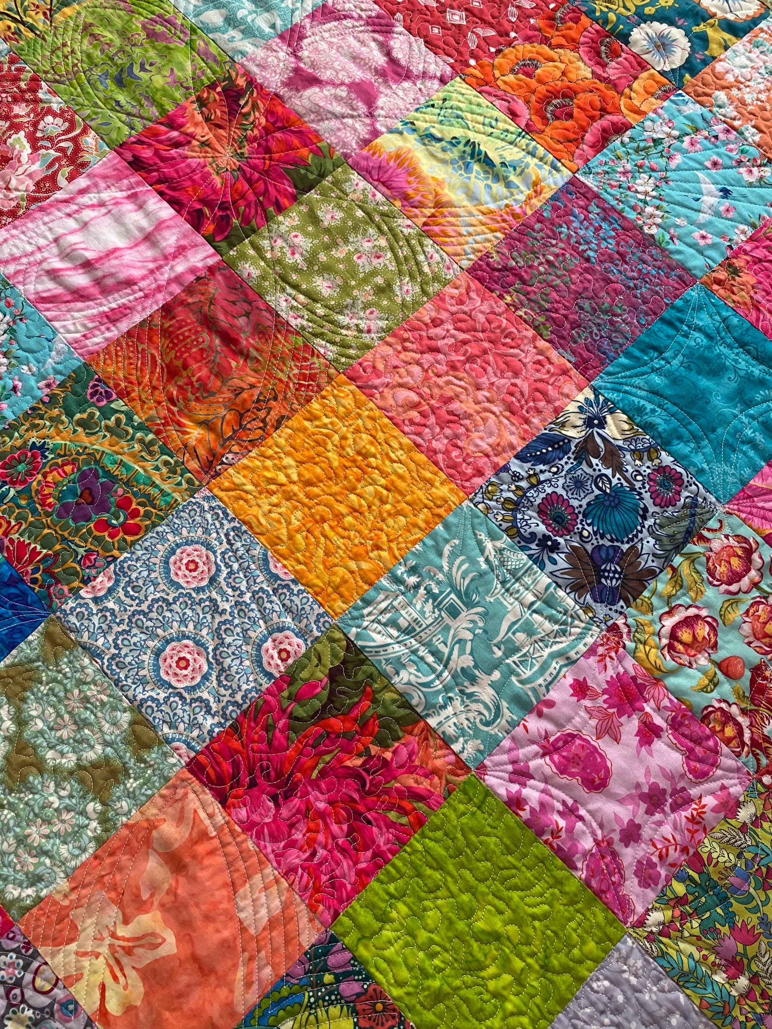 Bohemian Patchwork Quilt Handmade Patchwork Colourful Quilt Etsy