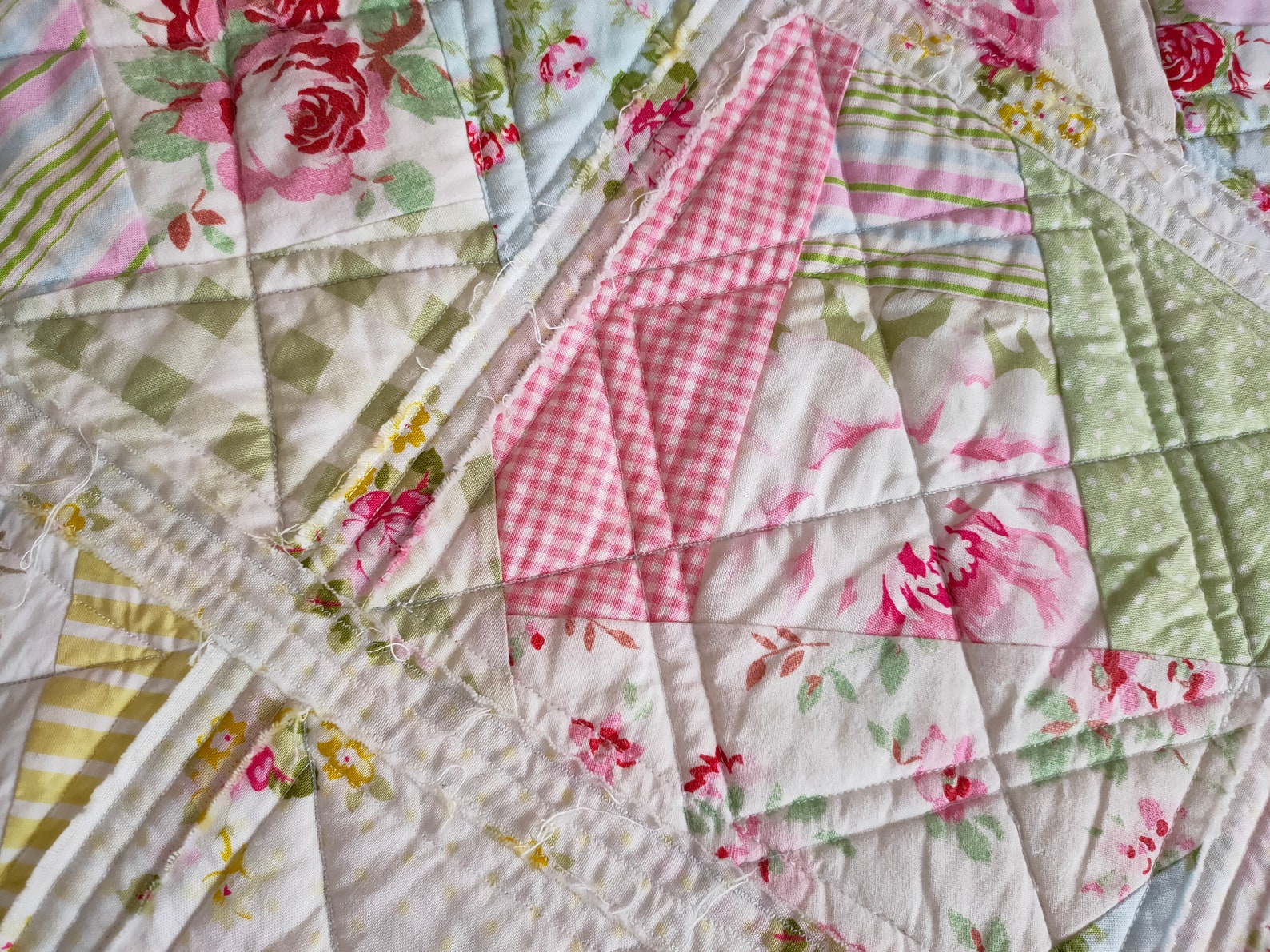 Shabby Chic Quilted Patchwork Throw Cotton Patchwork Quilt Etsy