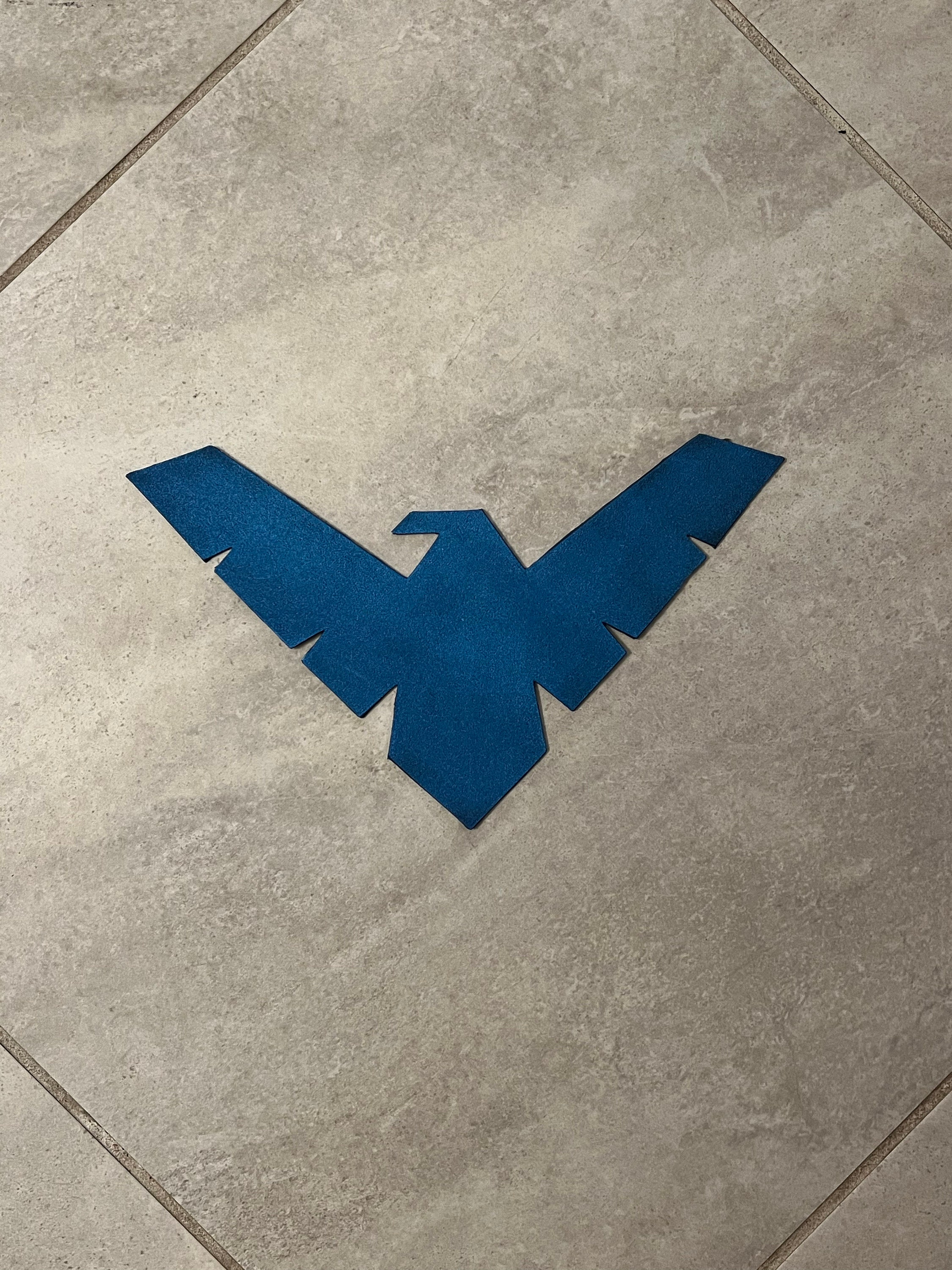 Nightwing Comic Style Young Justice BTAS Style Bat Logo Urethane Symbol Emblem Dick Grayson