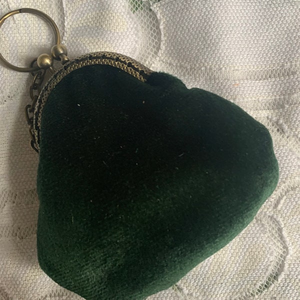 Beautiful Little Coin Purse Keyring in Velvet