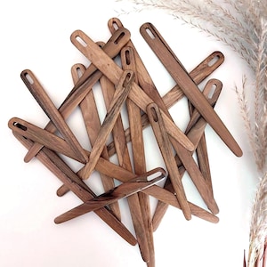 Walnut Weaving Needle 3 Sizes Big Eye Tapestry Needle Flat Wooden Weaving Needle Walnut