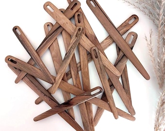 Weaving Needle Walnut 3 Sizes Big Eye Flat Wooden Tapestry Needle