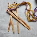 Olive Wood Weaving Needle 3 Sizes Big Eye Tapestry Needle Olivewood