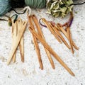 Olive Wood Weaving Needle 3 Sizes Flat Wooden Weaving Needle Big Eye Olivewood Tapestry Needle