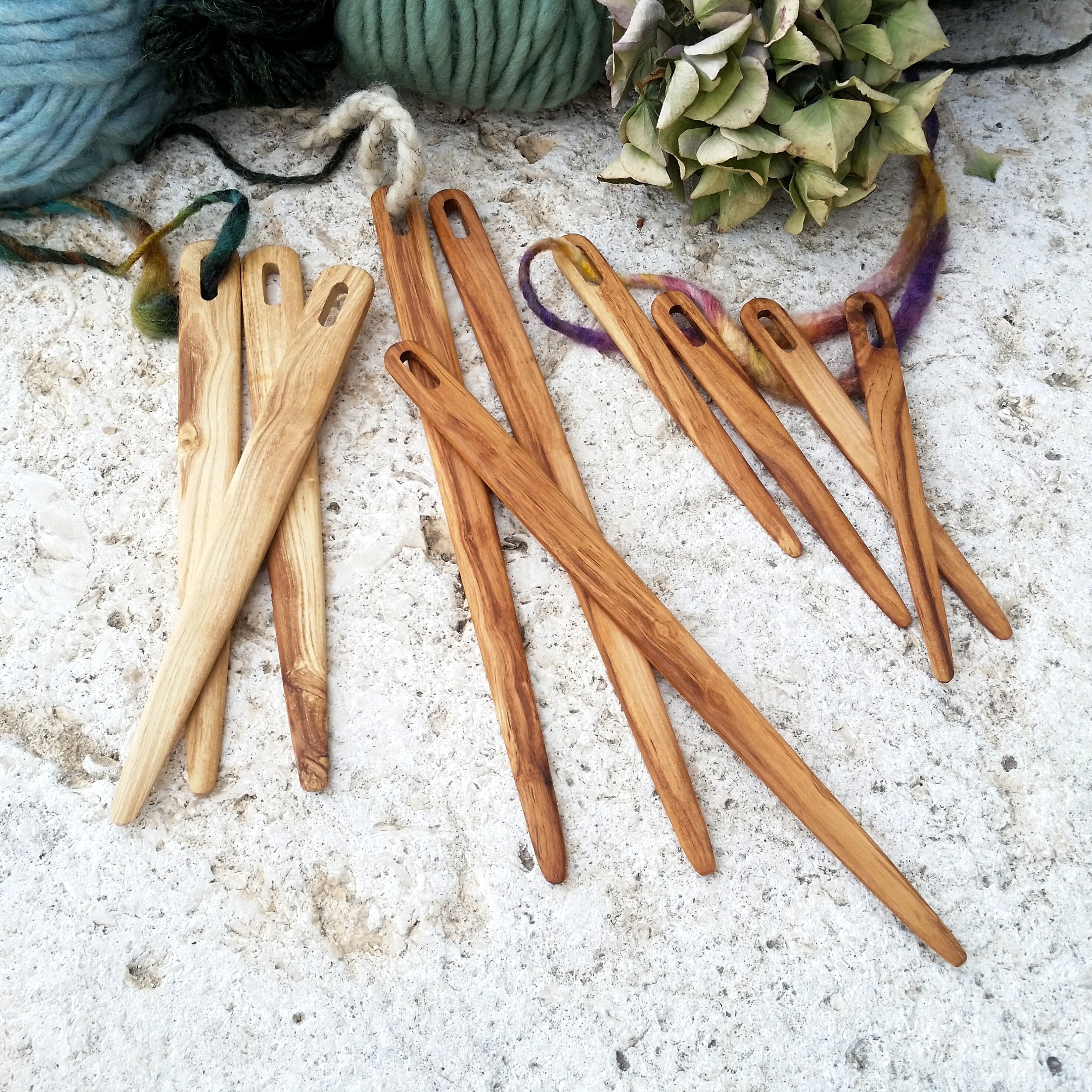 Knitting Loom Hook With Needle Loom Pick and Yarn Needle Spare Tool Pink  Orange Blue Green 