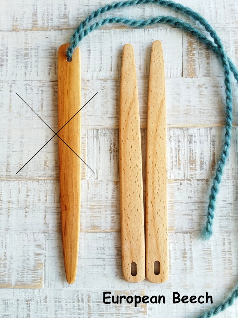 Weaving Needle Wooden Flat Needle Tapestry Needle Loom Tools Etsy