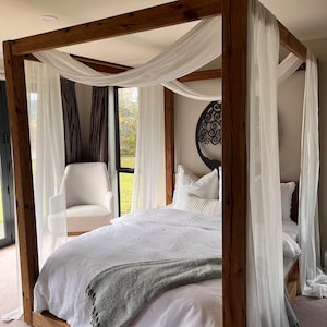 Handgewebter Baumwoll-Betthimmel-Schal für alle Bettgrößen, Betthimmel-Panels für Bett, Montessori-Baumwollhimmel-Schal-Vorhänge, Himmelbett-Drapieren