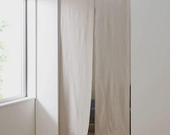 Boho Linen japanese Noren curtain, 29 Various color. Custom linen noren. Split linen noren. Noren drapery curtain