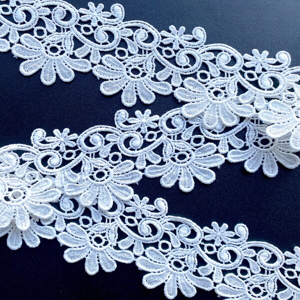 High-quality lace trim lace fabric sewing material 6 cm width sold by the meter price per 50 cm No.A05