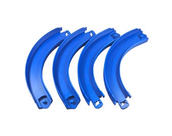 90 degree Curved Track Pieces for Speed Snap Tracks- 4 Pack or 2 Pack
