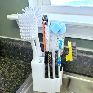 Kitchen Brush Caddie - Individual Brush Holders and Organizer