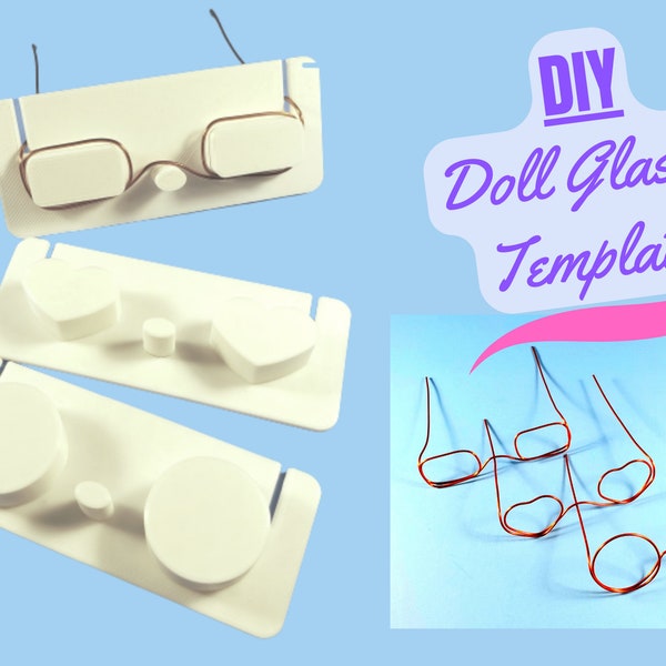 Doll Glasses Template for Wire Jewelry Making