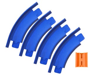 45 degree Curved Track Pieces - 4 Pack or Singles