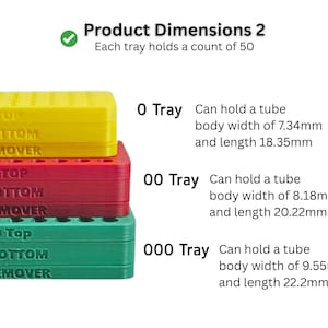 3 Unit Tube Rack - MicroCentrifuge Tube Tray for 0.5ml - 2ml Centrifuge Pipe sizes 0, 00 and 000, 50 Holes per tray zdjęcie 4