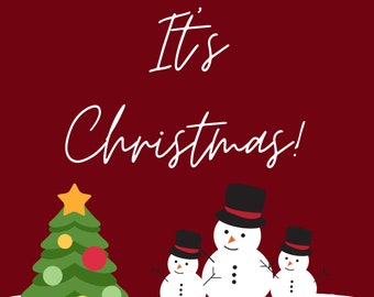 It's Christmas Printable Poster