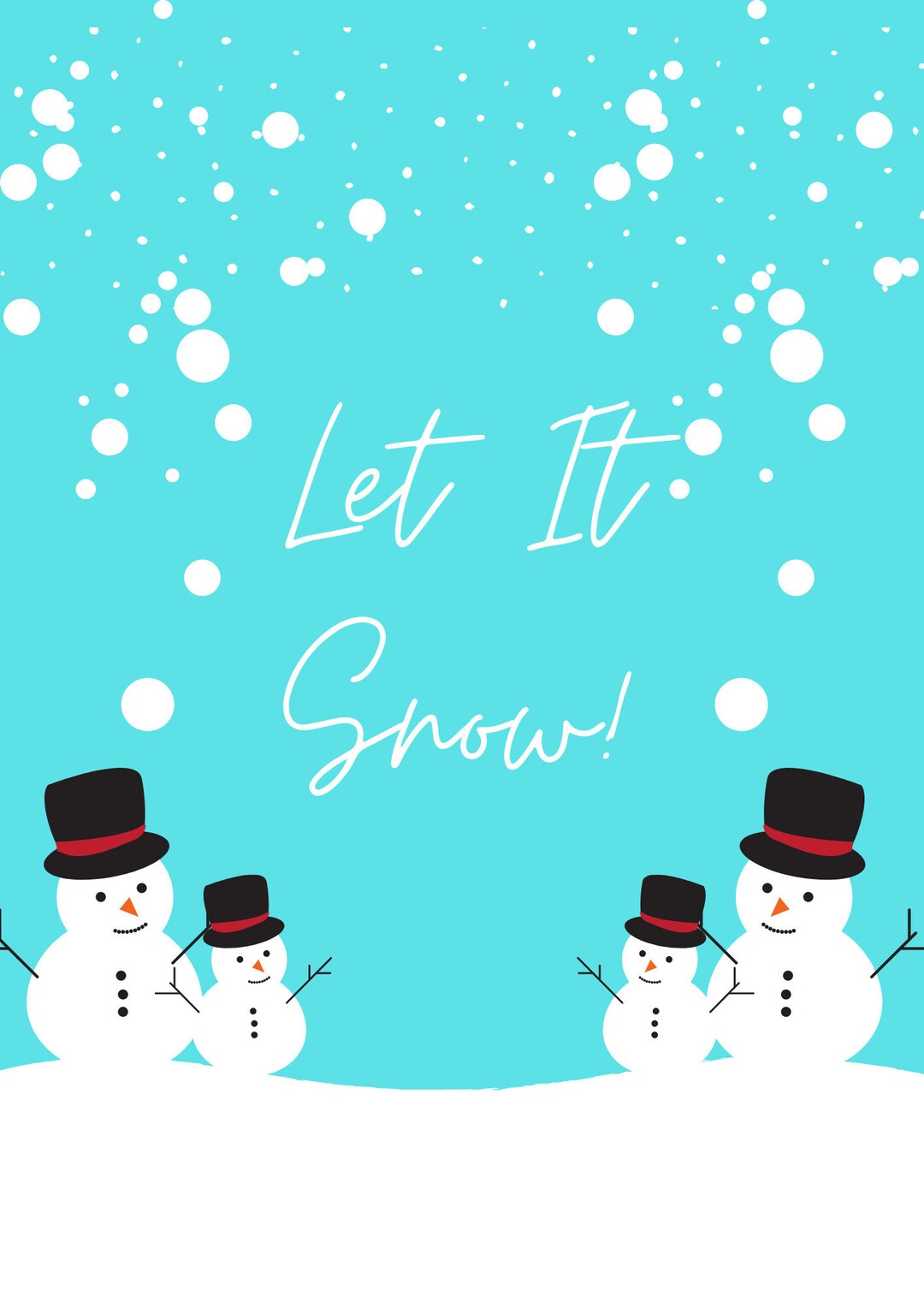 Let It Snow Printable Poster - Etsy