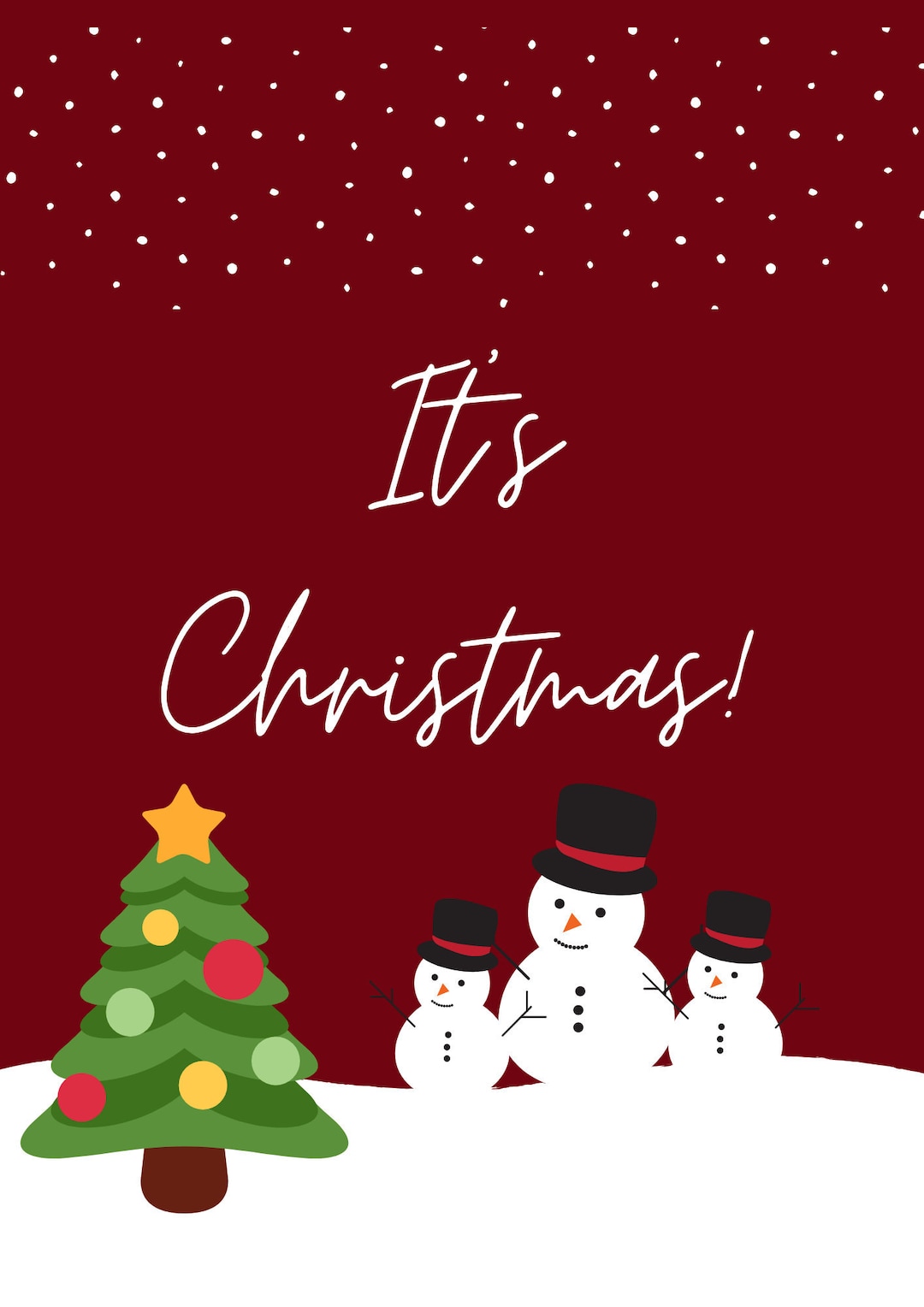 It's Christmas Printable Poster - Etsy