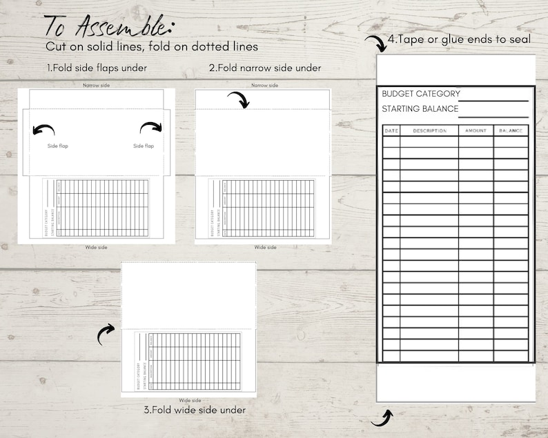 Cash Envelope Printable Template, Cash Stuffing, Printable Cash