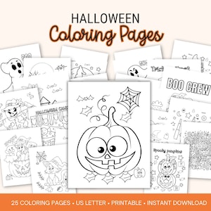 Halloween Printable Coloring Pages, Halloween Coloring Sheets, Halloween Coloring Pages For Kids, Coloring pages, Grayscale Coloring Book