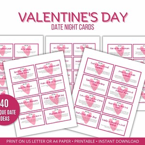 Afdrukbare datums voor Valentijnsdag, printables voor getrouwde stellen of partners, Afdrukbare date-avondideeën, Ideeën voor een verjaardagsdatum, Ideeën voor een eerste date