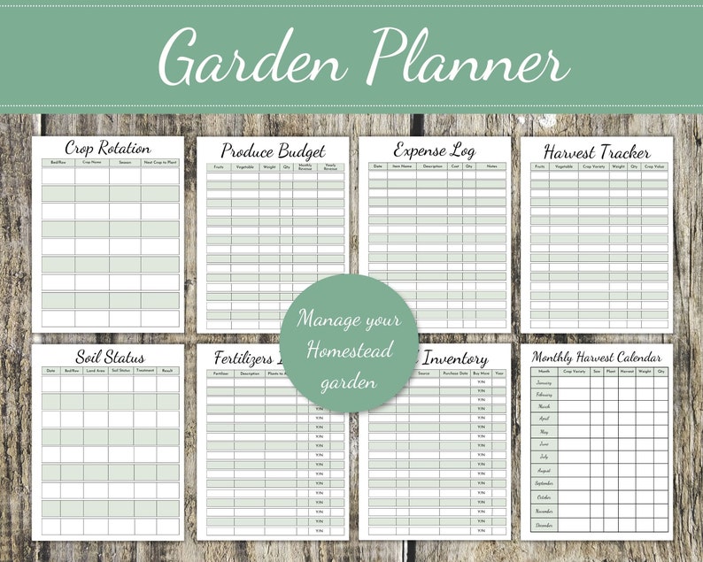 Garden Planner Printable Bundle for Vegetable and Flower - Etsy