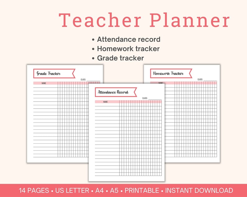 Teacher Planner 20232024 PDF Lesson Planner Goodnotes Classroom Roster