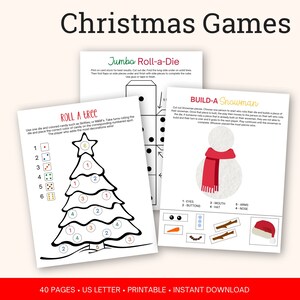 Christmas Activity Bundle for Kids, Printable Games and Coloring Pages ...