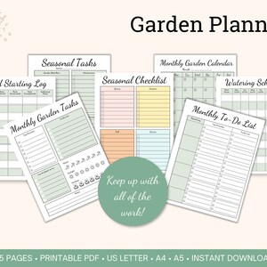 Garden Planner Printable Bundle for Vegetable and Flower Garden ...