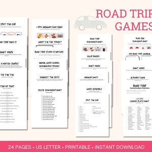 Road Trip Games Printable for Kids | Car Games | Kids Travel Games ...