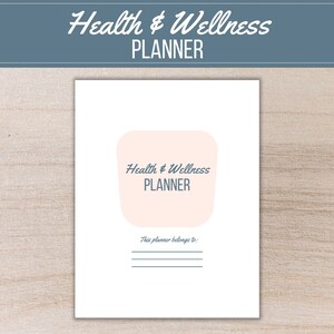 Health and Wellness Planner Printable | Etsy