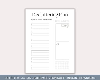 Zeszyt ćwiczeń „Declutter”, arkusz organizacji domu (do pobrania w wersji cyfrowej)