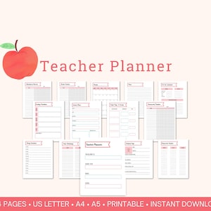 Teacher Planner 2025-2026 PDF, Lesson Planner Goodnotes, Classroom Roster, Printable Teacher Planner, Homeschool Teacher Planner