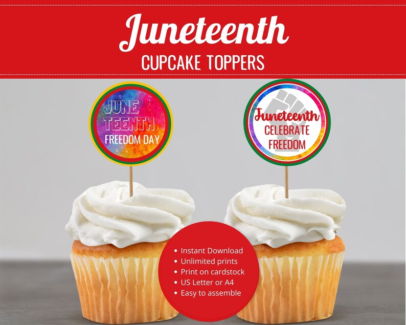 printable cupcake toppers party favors cookie bag Etsy México