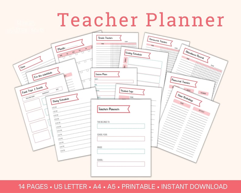 Teacher Planner 20232024 PDF Lesson Planner Goodnotes Classroom Roster