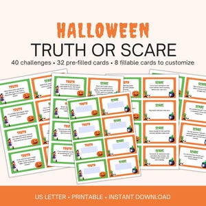 Waarheid of schrik Halloweenfeestspel (digitale download)