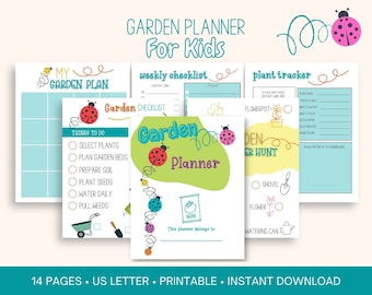 Gardening with kids printable garden planner