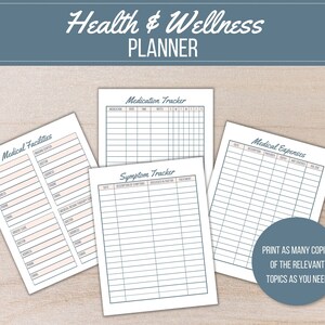 Health and Wellness Planner Printable | Etsy