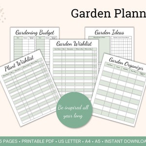 Garden Planner Printable Bundle for Vegetable and Flower Garden ...