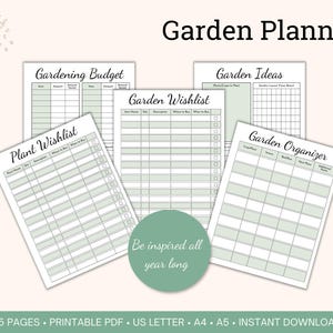 Garden Planner printable bundle for Vegetable and Flower Garden Organization, Homestead Gardening planner, Gardening Journal printable