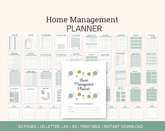 Home Management Binder, Household Planner, Emergency Organizer (Printable PDF)