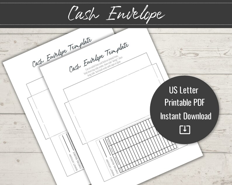 Cash Envelope Printable Template, Cash Stuffing, Printable Cash
