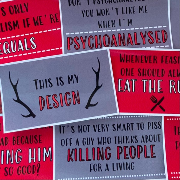 Hannibal Quote Stickers