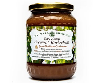 Raw Creamed Buckwheat Honey | 100% Raw, Completely Natural, Coarse Filtered & Cold Creamed
