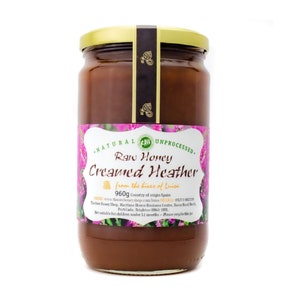 Organic Creamed Raw Heather Honey | Spun for a Smooth Consistency | Pure, Unpasteurised &  Enzyme-rich